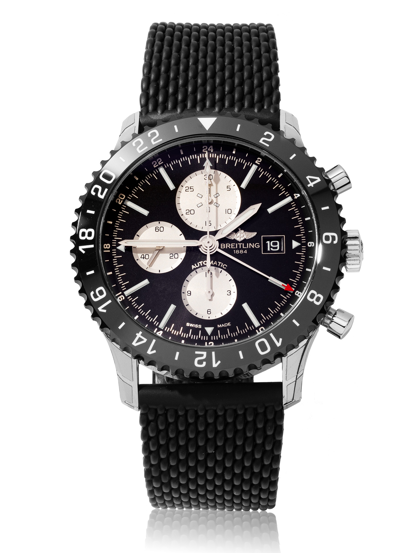 breitling mesh rubber strap