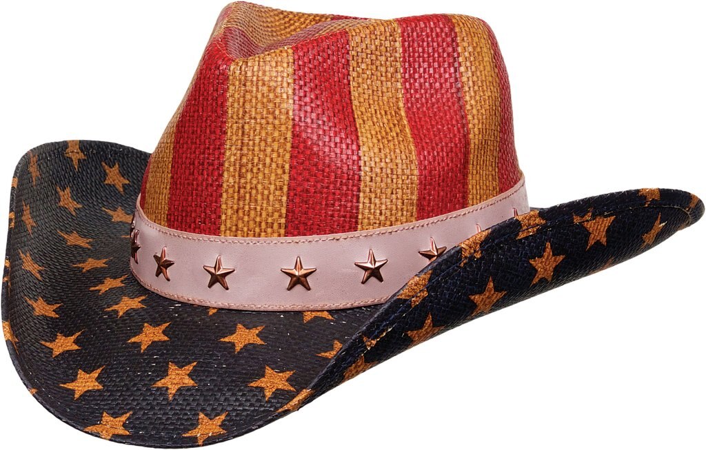 Kenny K Western Cowboy Hat USA Flag Stars & Stripes ST10 More Styles Toyo Straw - Picture 8 of 16