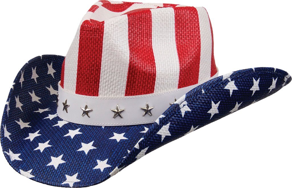 Kenny K Western Cowboy Hat USA Flag Stars & Stripes ST10 More Styles Toyo Straw - Picture 14 of 16