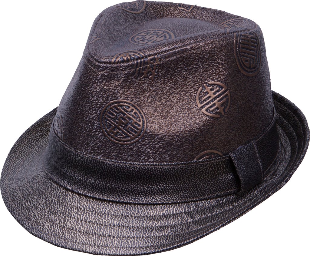 Kenny K Fedora, oro marrón, cuero sintético, forrado, asistente, steampunk, CH708-D - Imagen 7 de 8