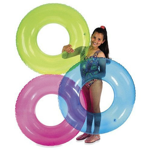 30" Basic Transparent Inflatable Swim Tube - Picture 2 of 3