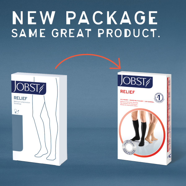 JOBST Relief Petite Silicone Compression Thigh High, 15-20 mmHg Open Toe - Picture 31 of 60