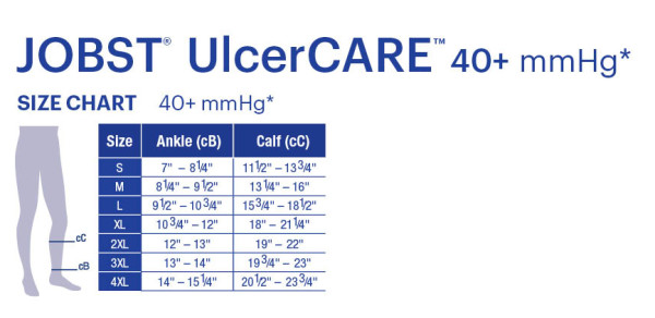 JOBST UlcerCARE 40+ mmHg Open Toe Stocking Without Zipper - Picture 23 of 24
