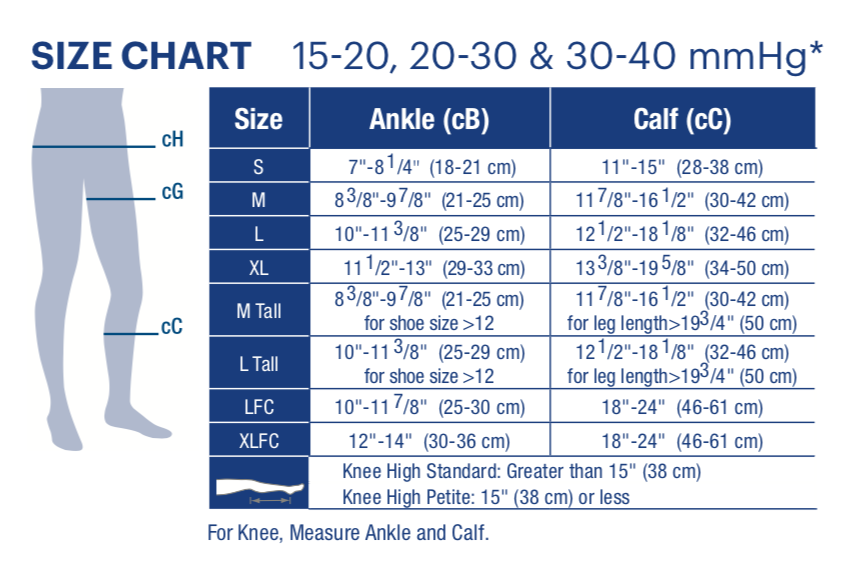 JOBST ActiveWear Knee High 15-20 mmHg Closed Toe
