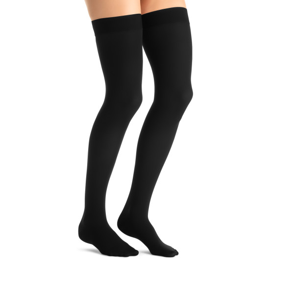JOBST Women’s Opaque Thigh High With Sensitive Top Band 15-20 mmHg Closed Toe