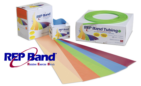 REP Band Resistive Exercise Tubing, Latex Free