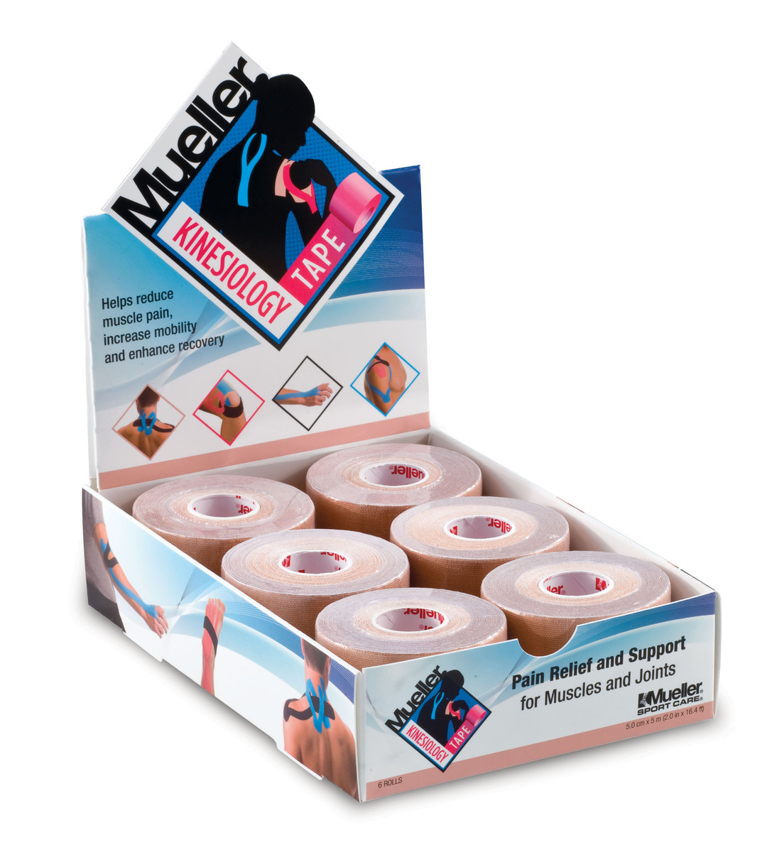 Mueller Kinesiology Tape, 2" x 16.4' (5cm x 5m) (shrinkwrapped) - Picture 17 of 26