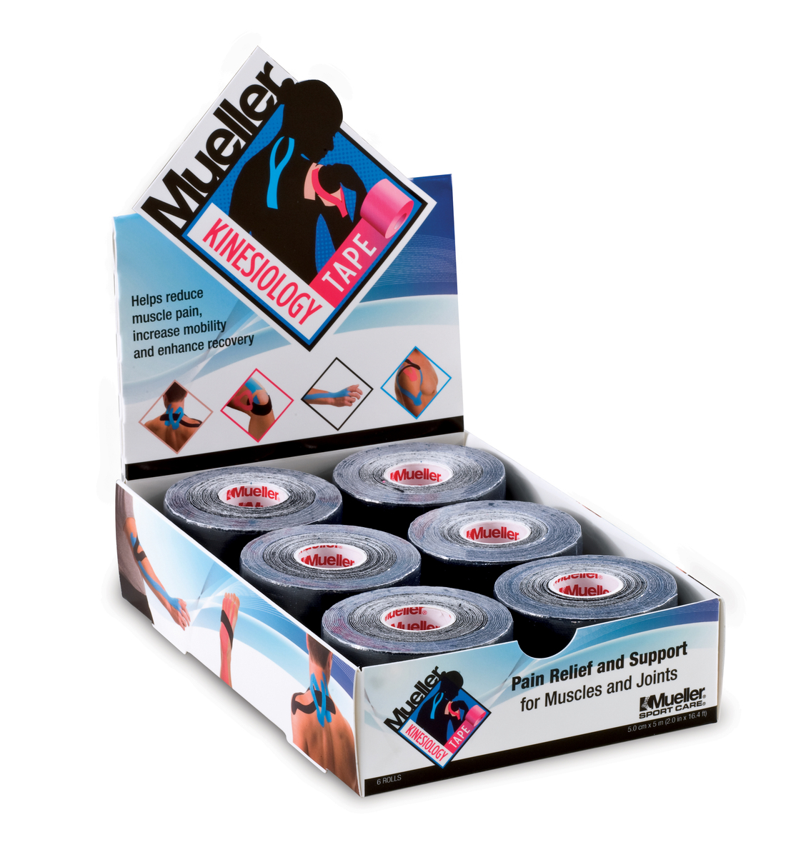 Mueller Kinesiology Tape, 2" x 16.4' (5cm x 5m) (shrinkwrapped) - Picture 19 of 26