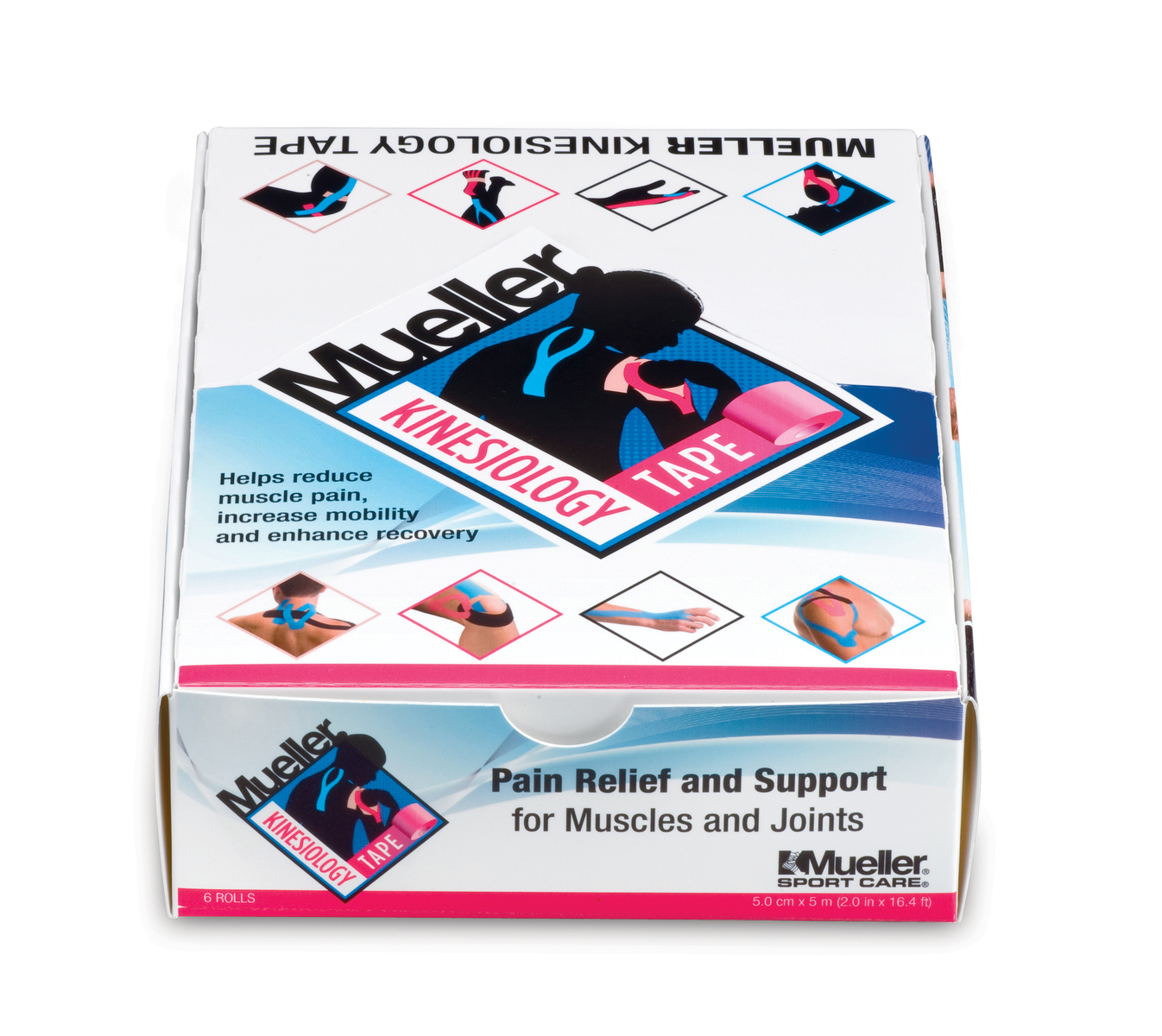 Mueller Kinesiology Tape, 2" x 16.4' (5cm x 5m) (shrinkwrapped) - Picture 24 of 26