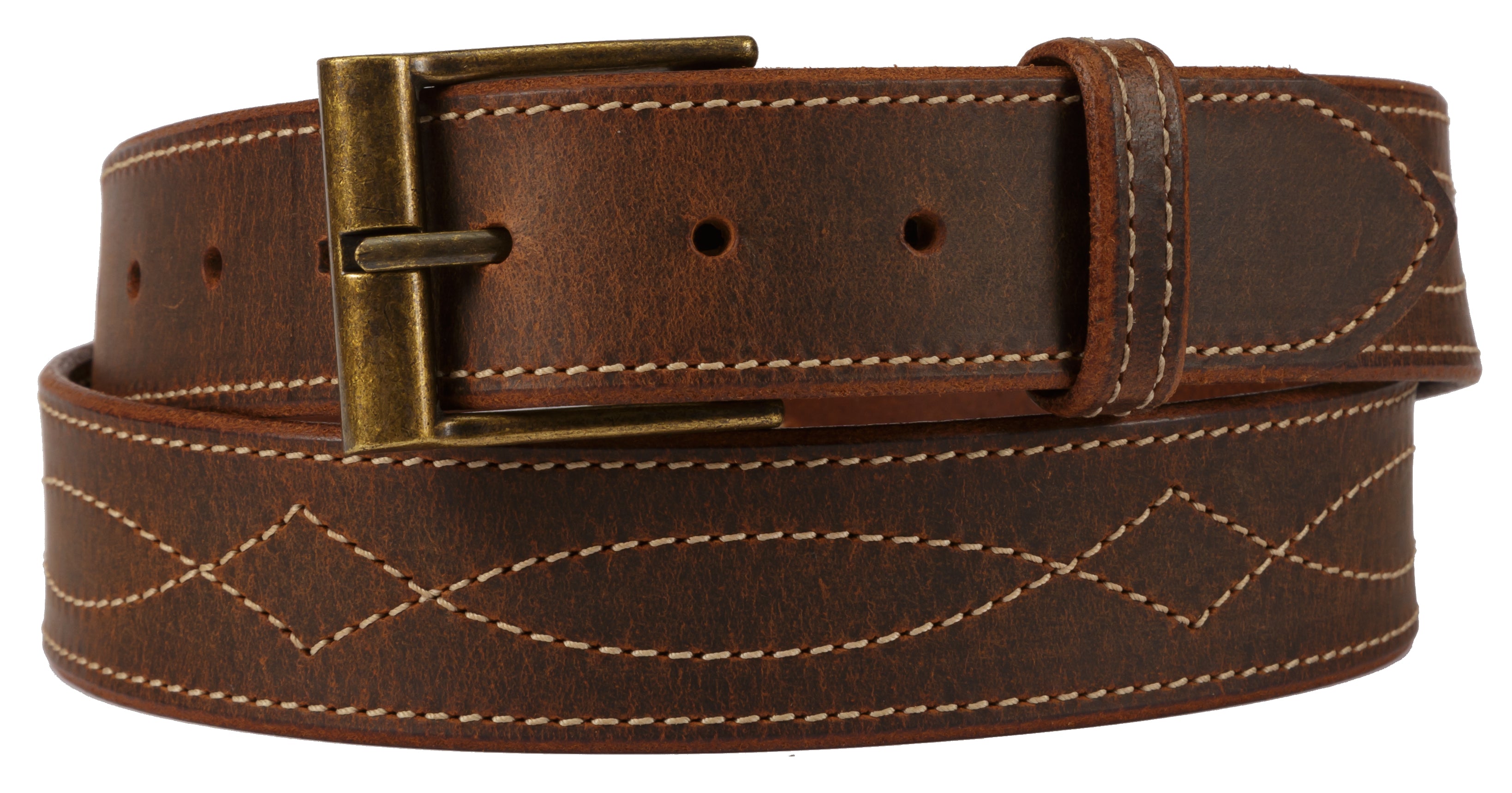 Edgewood high end English leather show belt raised and stitched brown. NWT 47975_source_1542826909.jpg?v=  main image 2