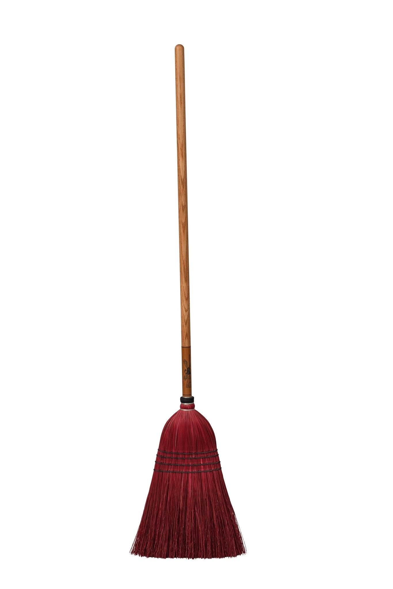 AUTHENTIC AMISH MULTI COLOR BROOM – Heavy Duty Corn Straw & Solid Hardwood