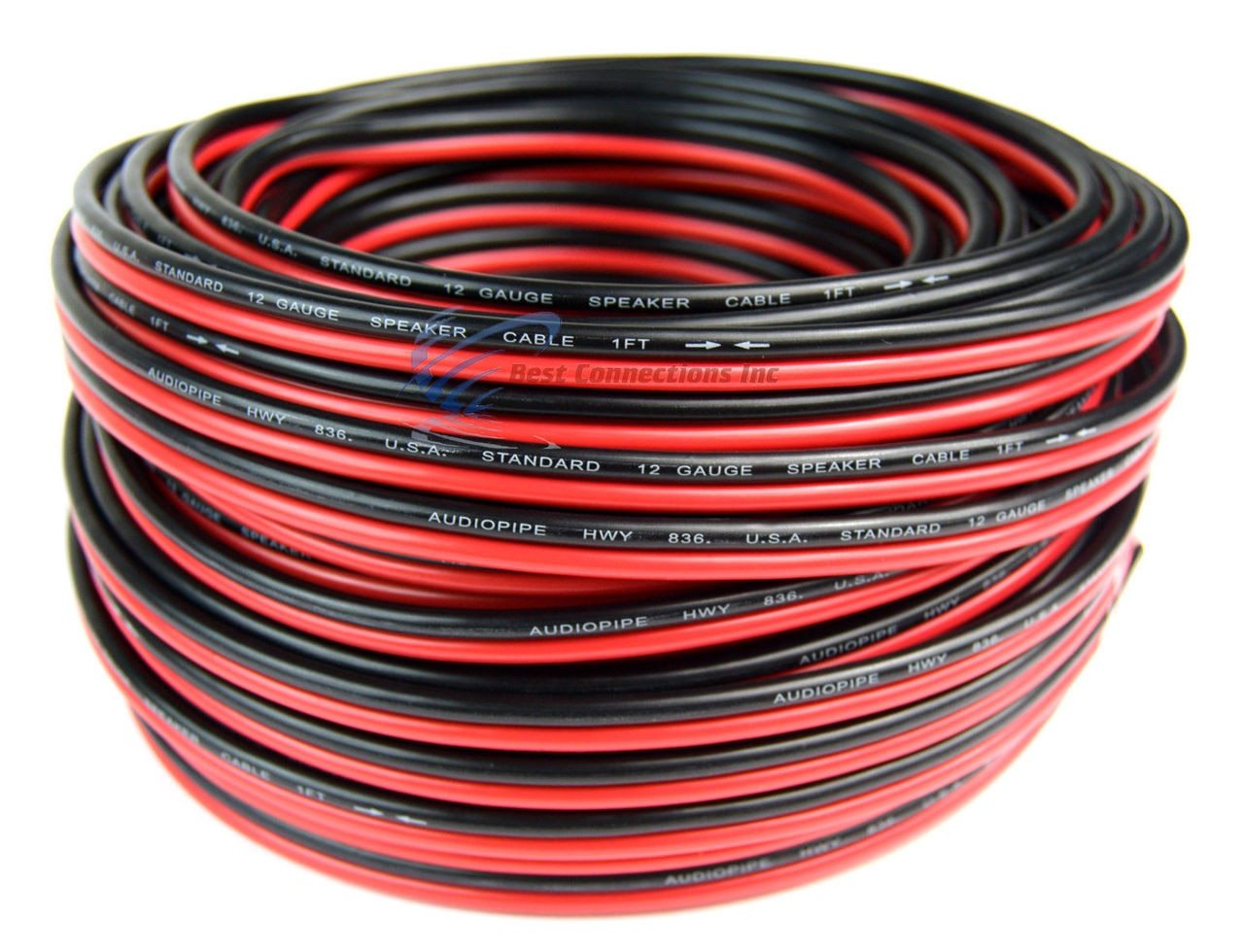 12 Gauge 100 Feet Red Black Stranded 2 Conductor Speaker Wire Cable