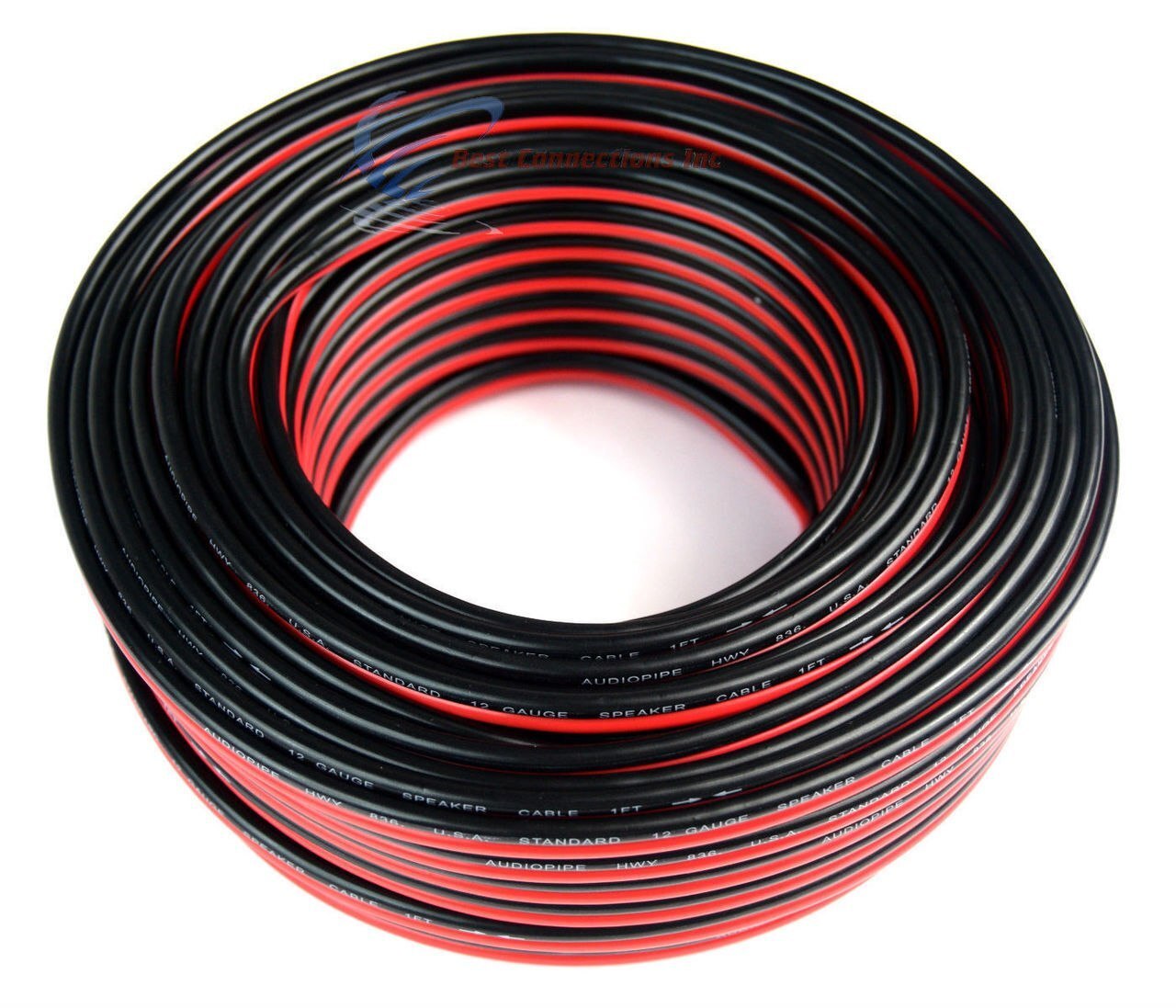 12 Gauge 100 Feet Red Black Stranded 2 Conductor Speaker Wire Cable