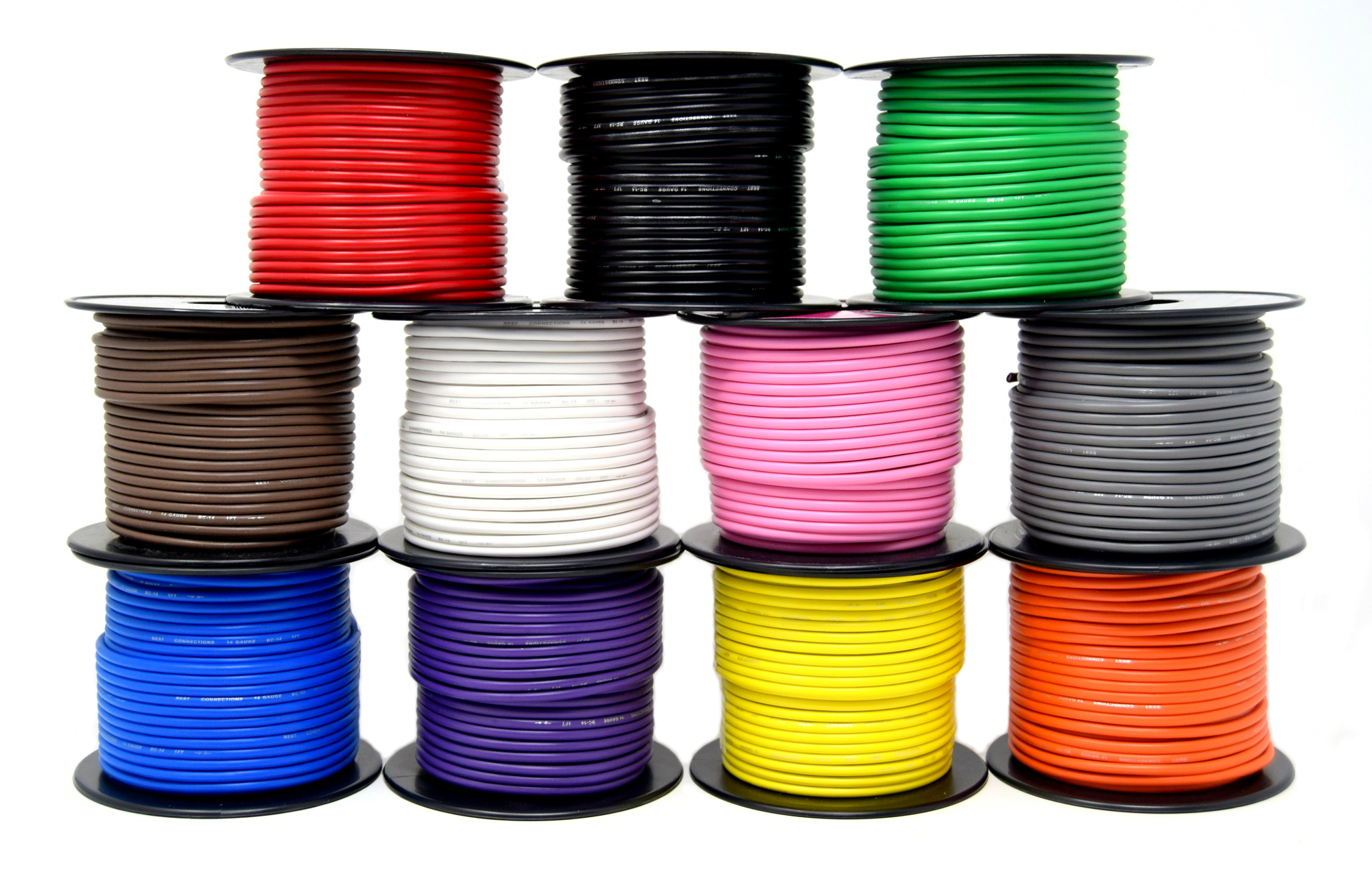 14 GA GAUGE 100 FT SPOOLS PRIMARY AUTO REMOTE POWER GROUND WIRE CABLE