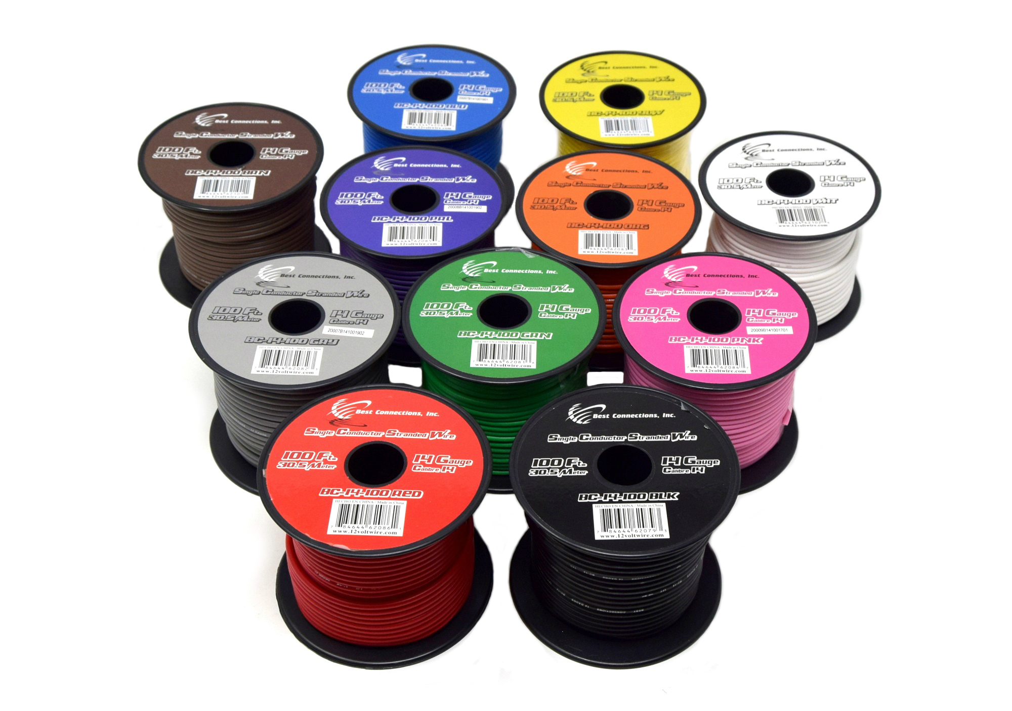 4 Rolls 100 U0026 39 Feet 14 Gauge Primary Remote Wire Auto Power