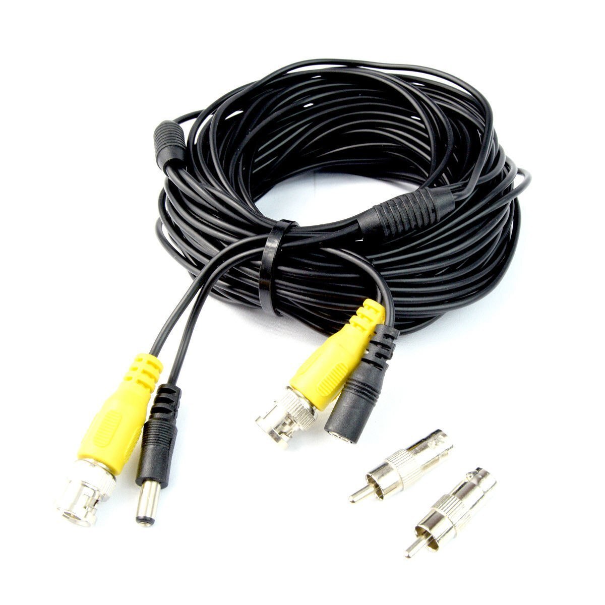 White Laview LVA-ACA2060W 60 Foot All-in-One BNC Video and Power Cable with Connectors