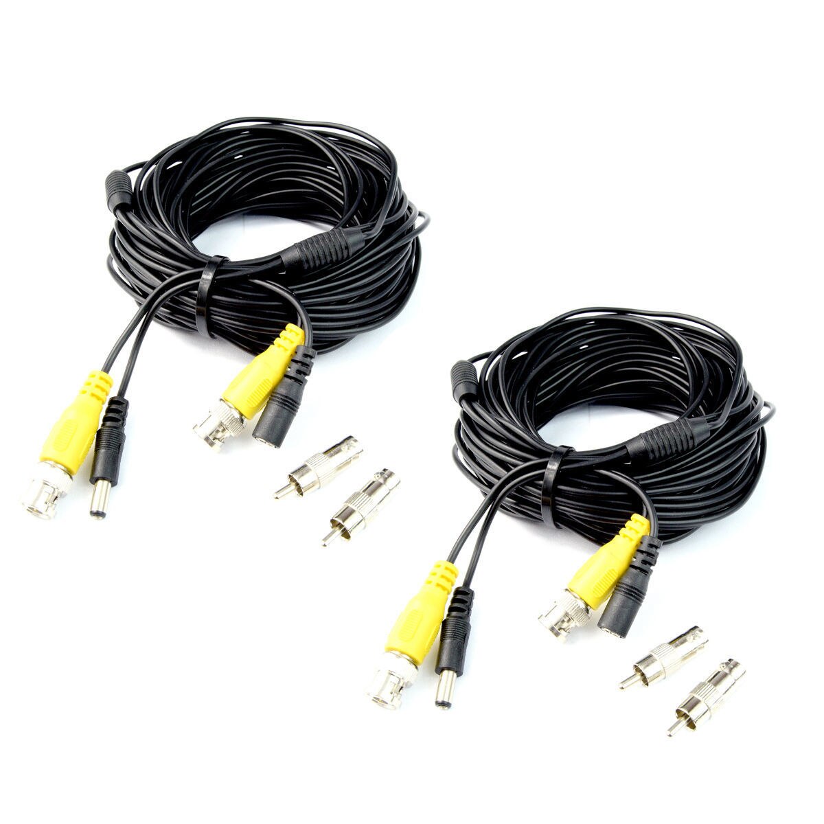 White Laview LVA-ACA2060W 60 Foot All-in-One BNC Video and Power Cable with Connectors
