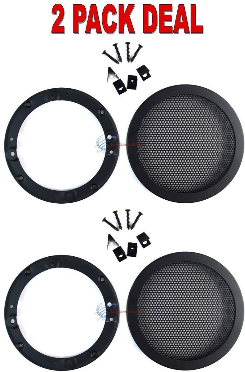 1 Pair 4.5 Inch Speaker Metal Mesh Grills DJ Car Audio with Clips and