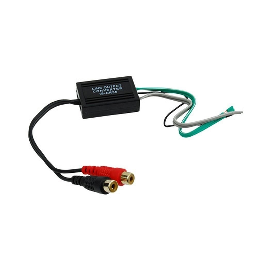 Speaker Wire to RCA Hi/Low Adapter Converter Line Level Output Audio