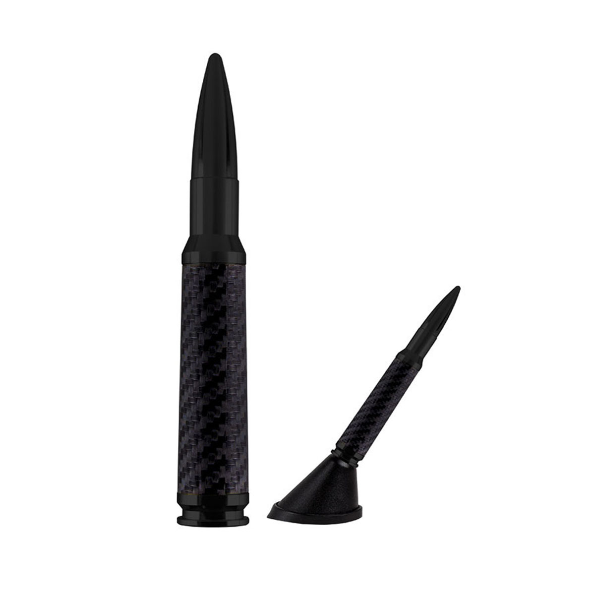 5.5" Billet Aluminum .50 Cal Replica Antenna Mast (Black Carbon Fiber