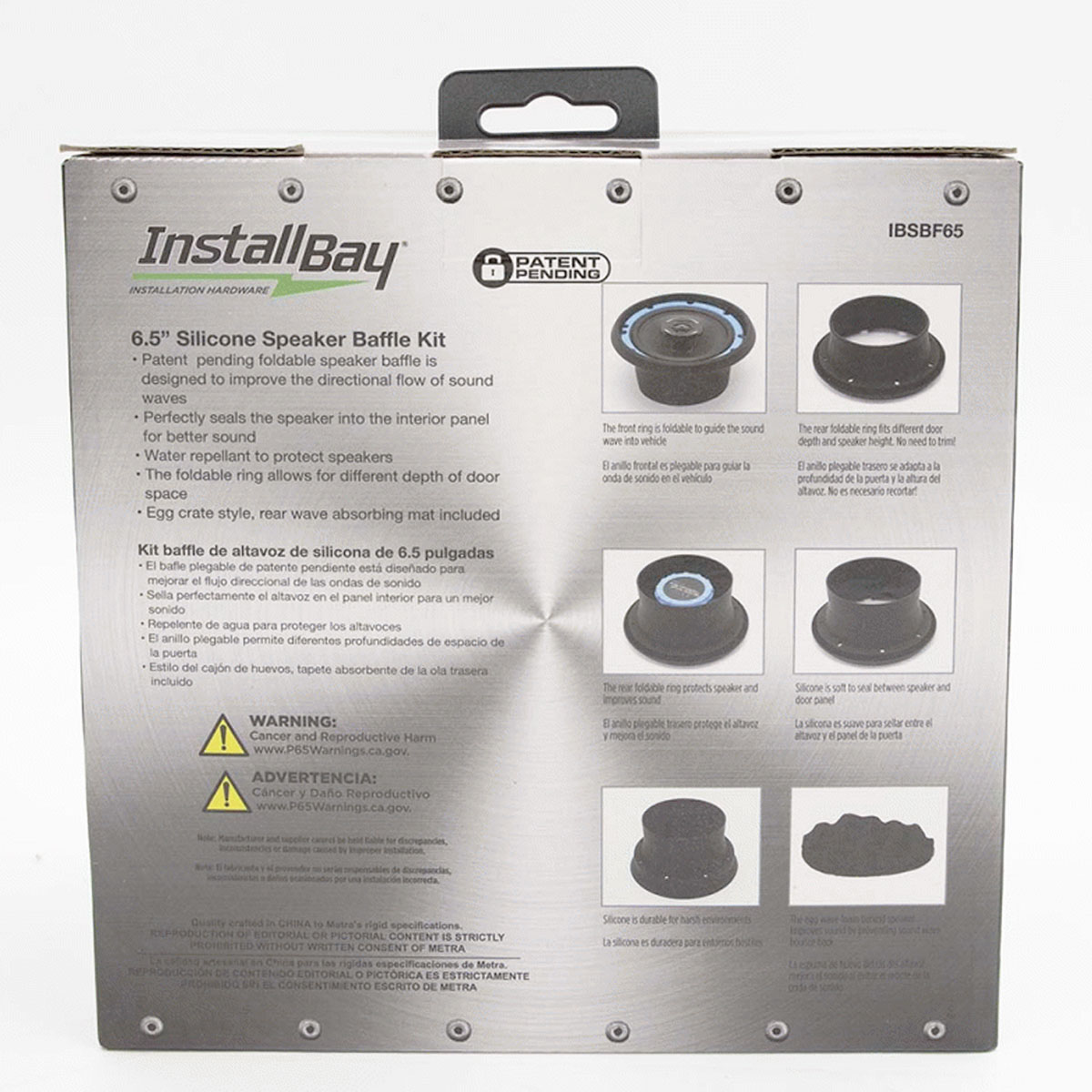 1 Pair 6.5" Silicone Speaker Baffle Kit Bass Reflex IBSBF65 by Install