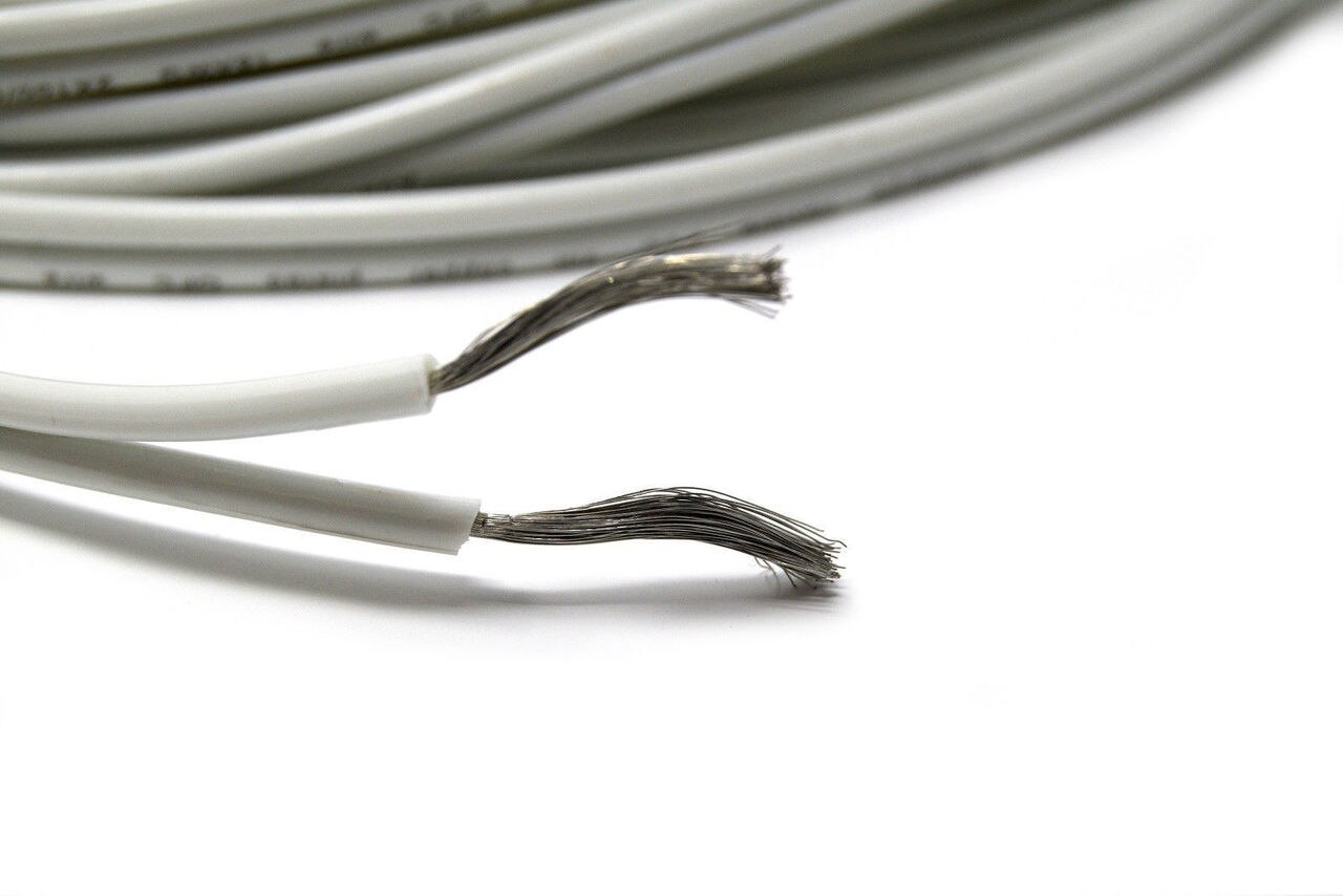 2 Conductor 25' FT 16 Gauge White Marine Wire Speaker Cable 100 Tinned