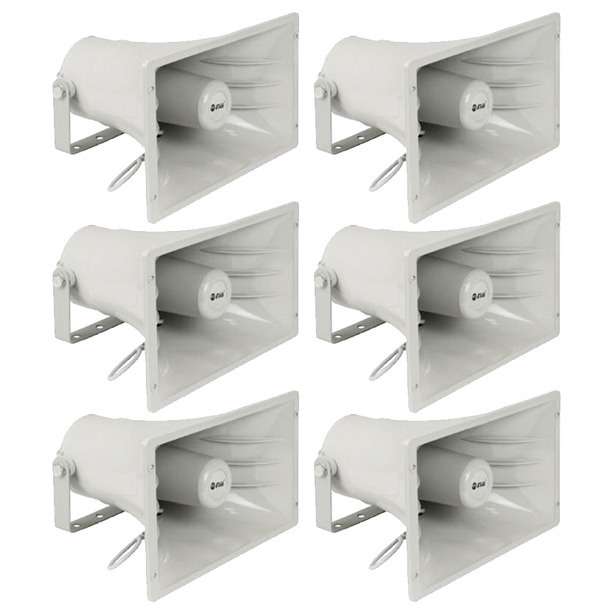 6Pack PA Horn Speaker 50 Watt RMS Indoor Outdoor Use 100 Watt Max