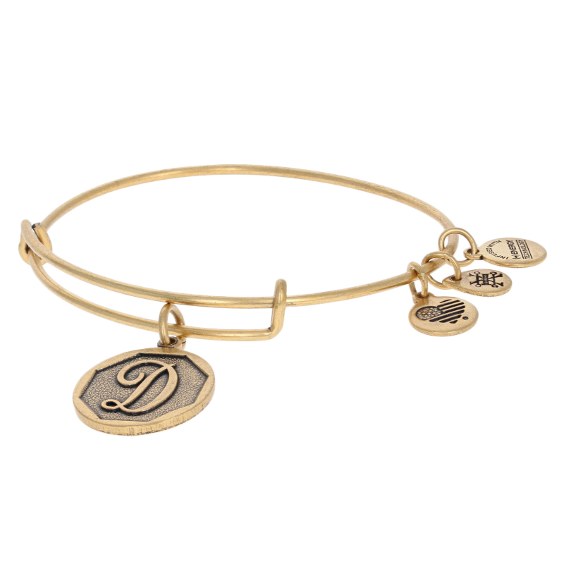 New Alex And Ani Initial D Bracelet Gold Toned Monogram Letter Adjule Ebay Gold Toned Monogram Letter Adjule