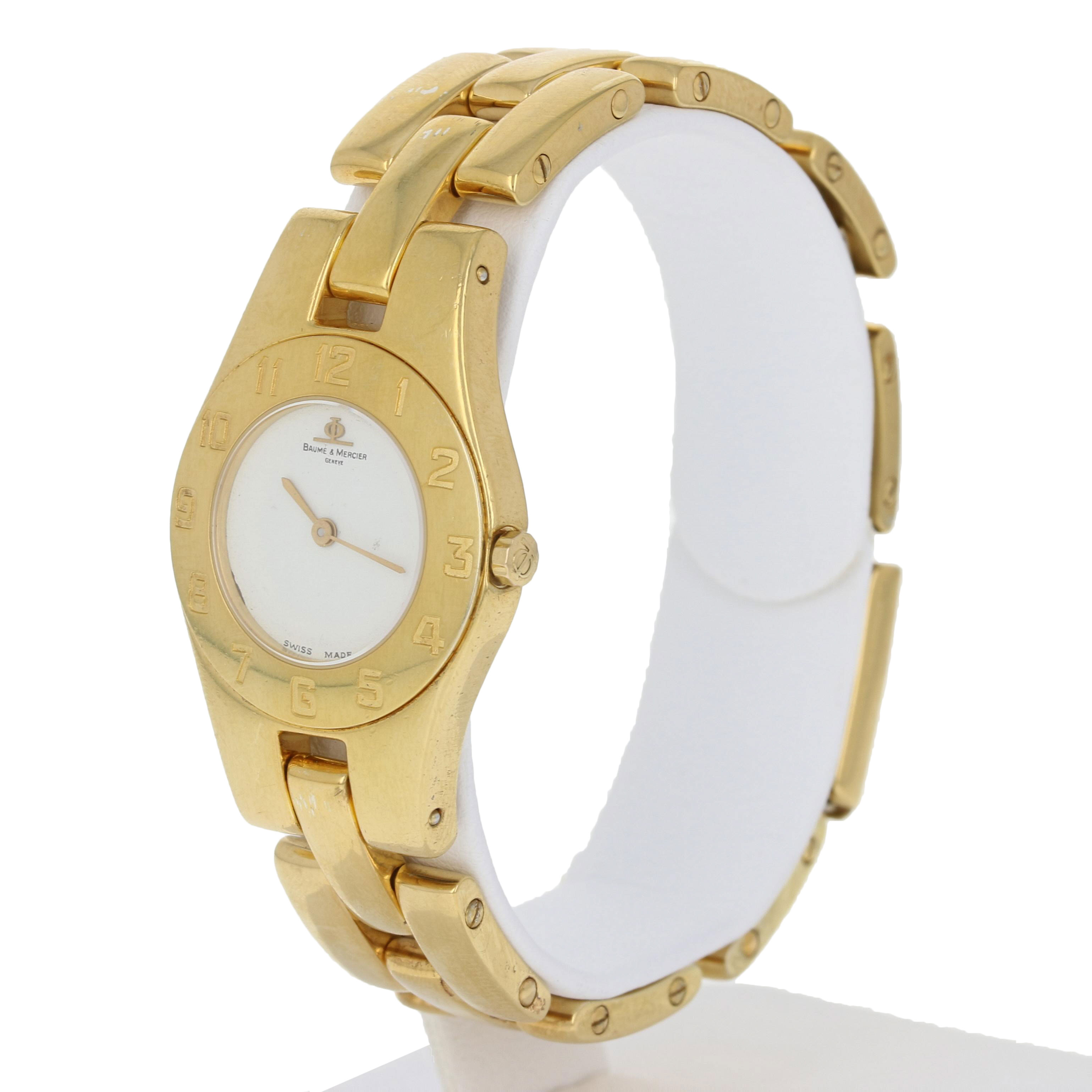 baume mercier gold watch ladies