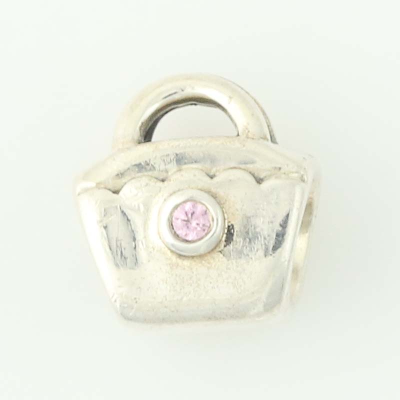 New Authentic Pandora Handbag Charm Sterling Pink Cz Purse Click Thumbnails To Enlarge