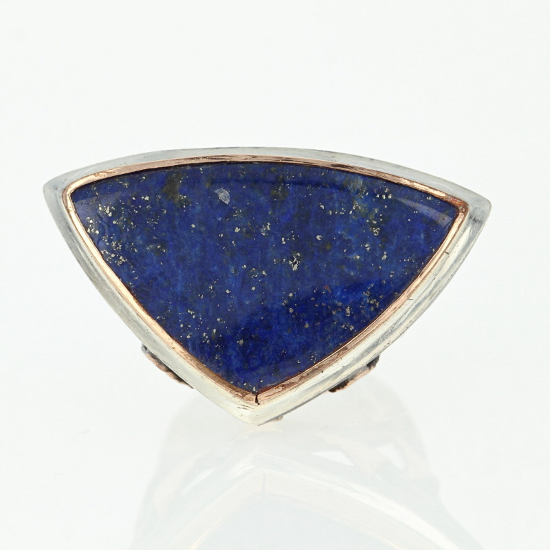 Anello in argento Sterling 925 con lapislazzuli misura 7