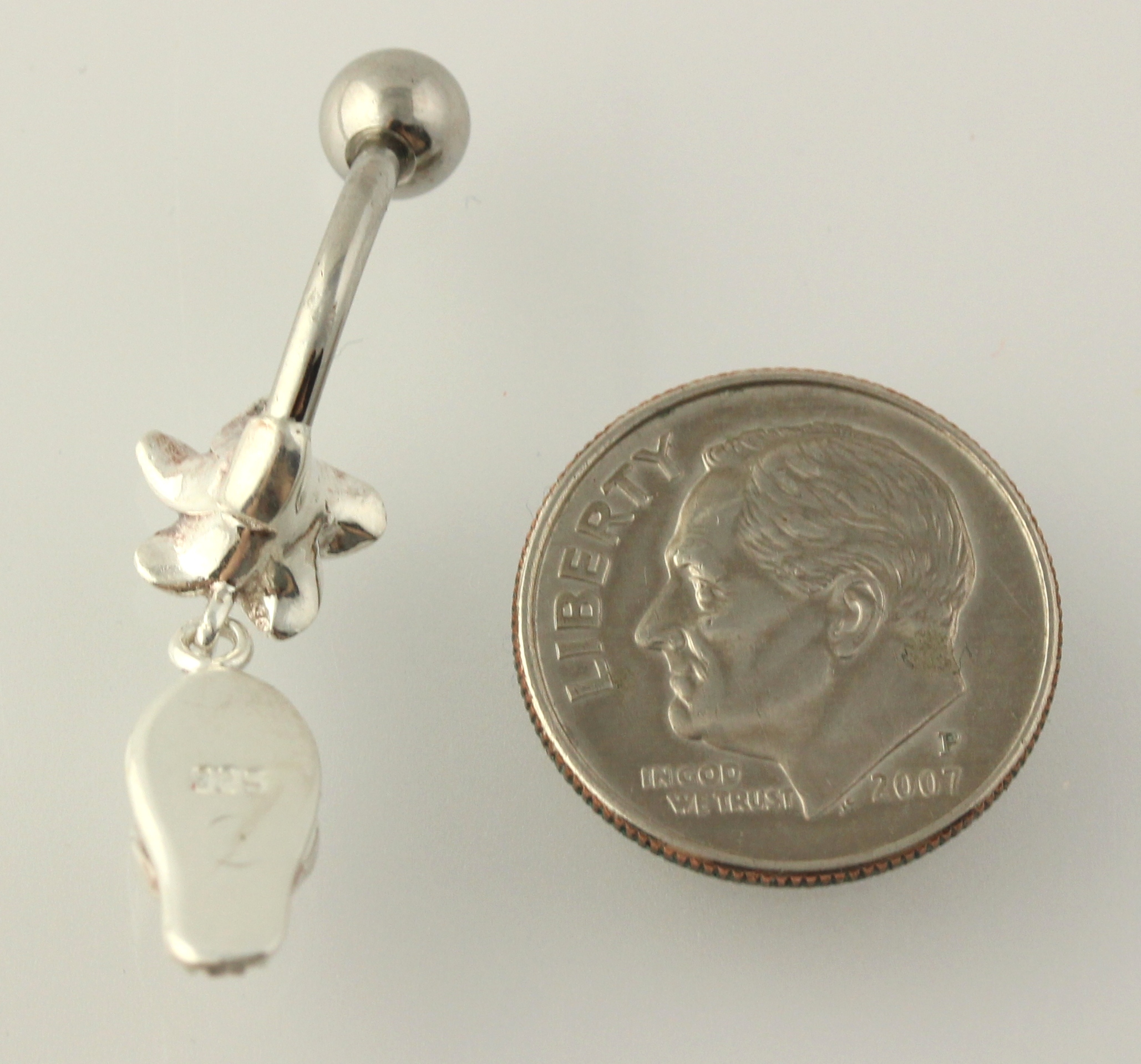 Naval Ombligo Barra Piercing-Queen Of Spades BBC Hotwife cornudo Oro ST 1