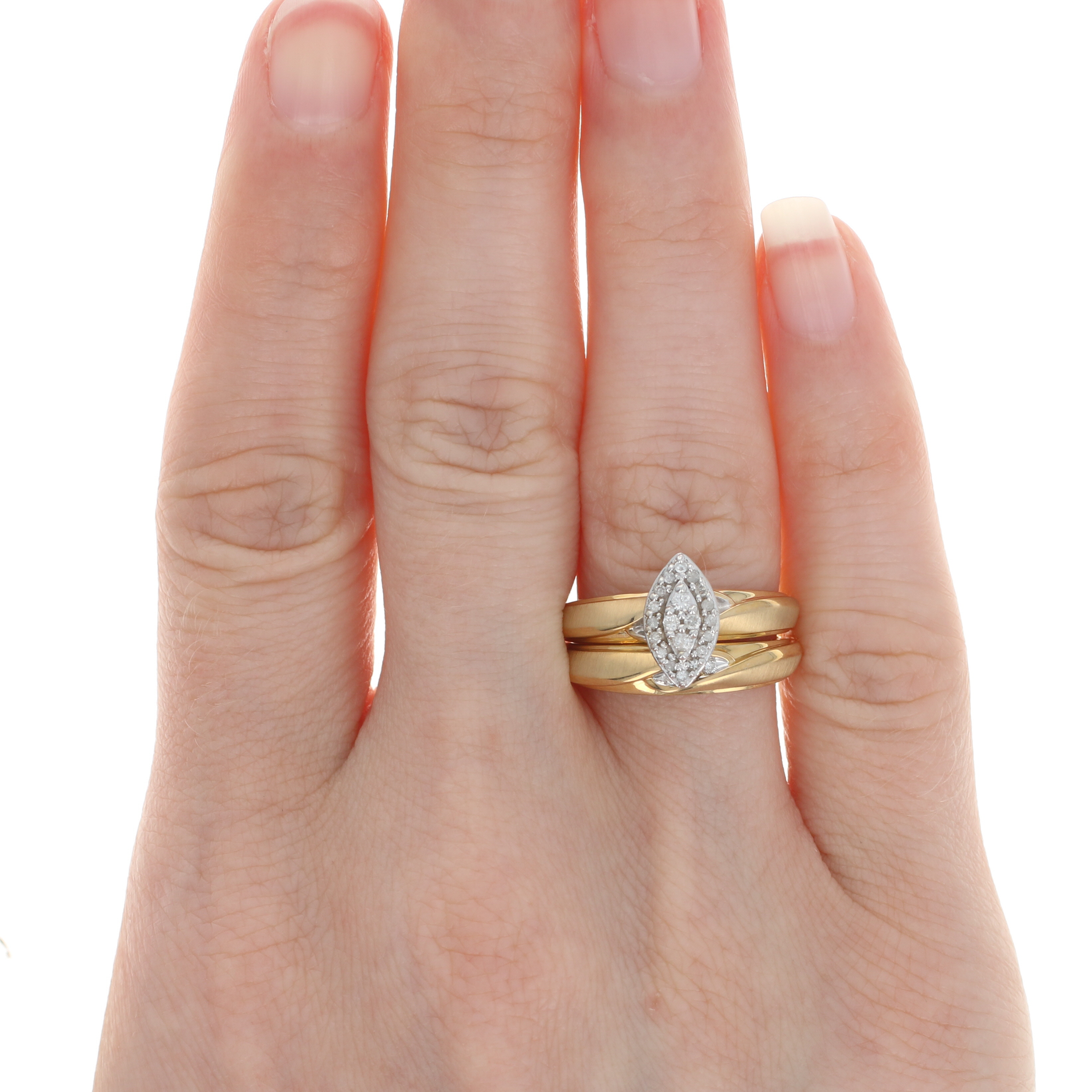 Keepsake Diamond Wedding Rings Yellow Gold 10k Round