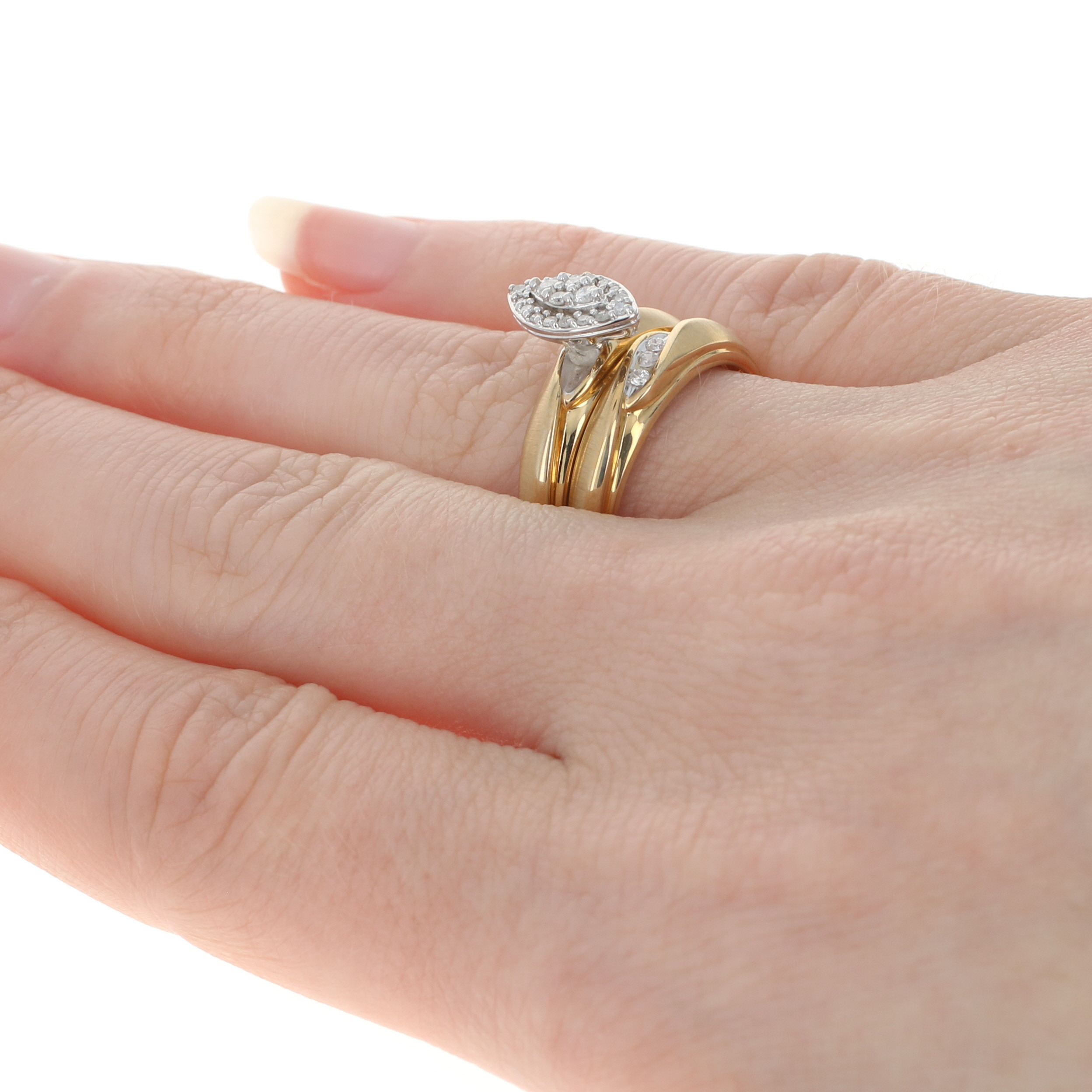 Keepsake Diamond Wedding Rings Yellow Gold 10k Round