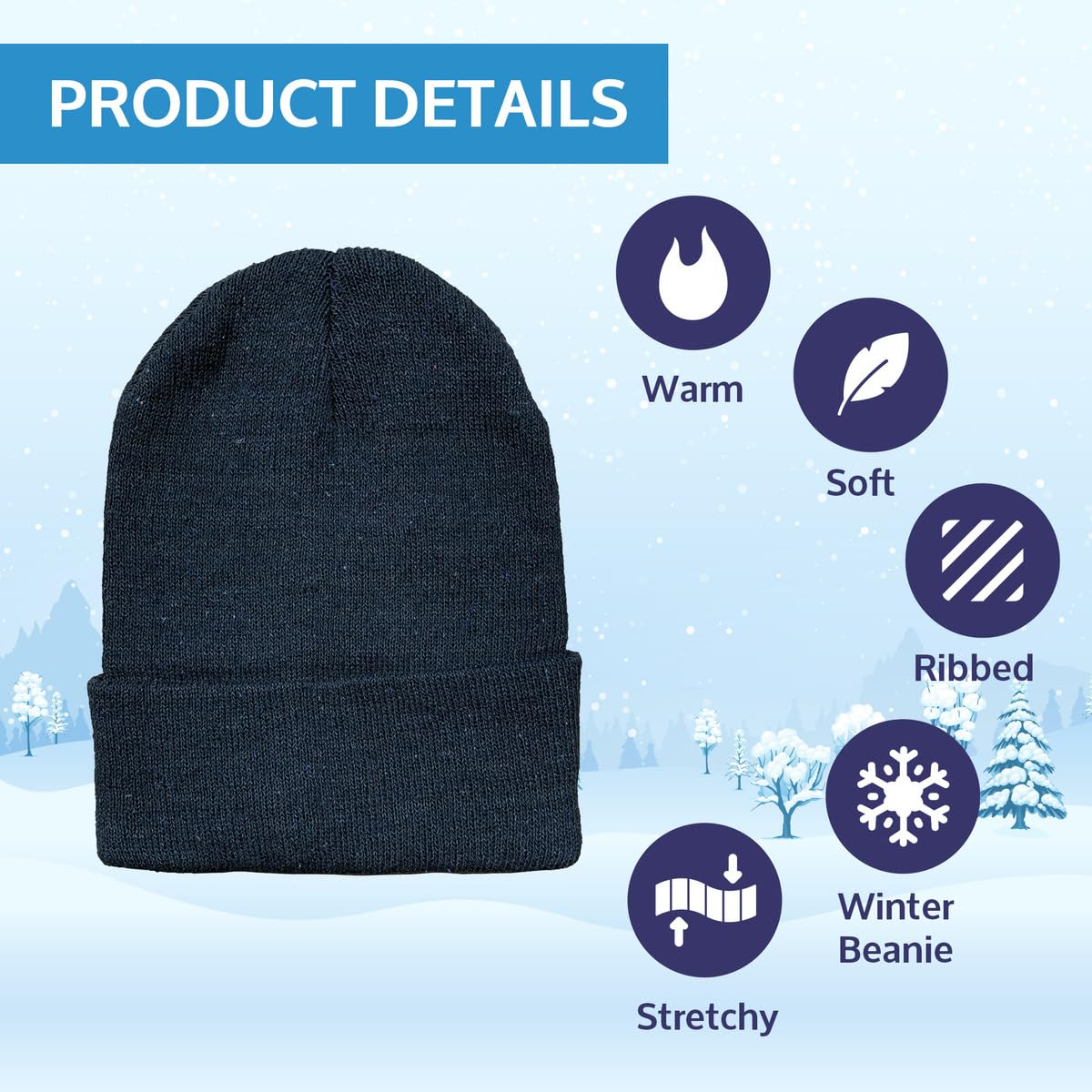 Yacht & Smith Wholesale Bulk Winter Thermal Beanies Skull Caps,Unisex - Picture 80 of 167