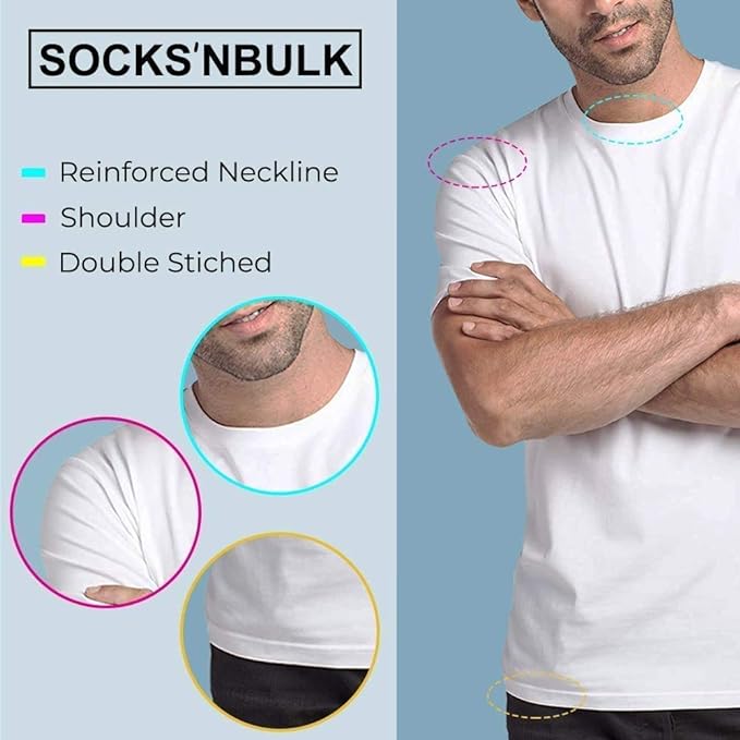 BILLIONHATS 12 Pk Wholesale Men's Cotton T-Shirt Bulk Big Tall Short Sleeve Tees - Picture 35 of 63