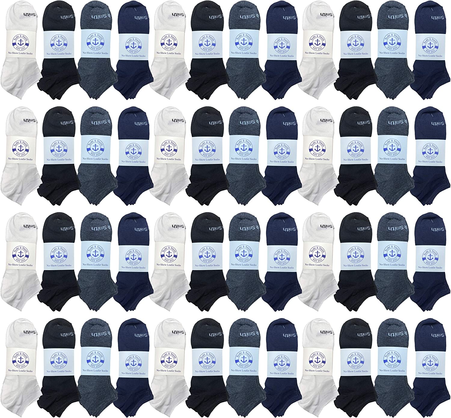BILLIONHATS 48 Pairs of Wholesale Kid's 97% Cotton Shoe Liner Training Socks 6-8 - Picture 6 of 19