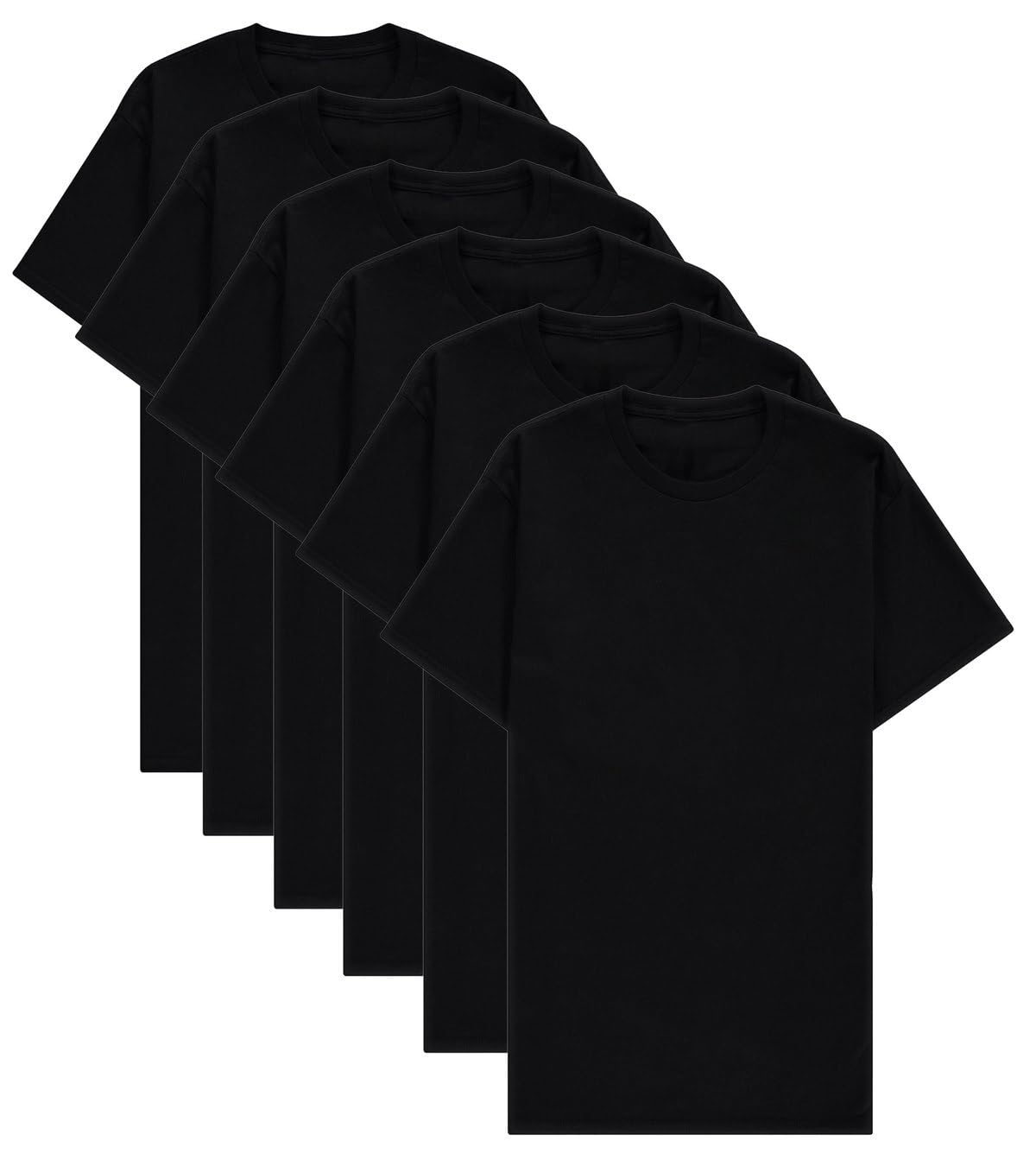 BILLIONHATS 12 Pack Men's Solid Colors Cotton T-Shirts Short Sleeve Lightweight - Picture 9 of 77