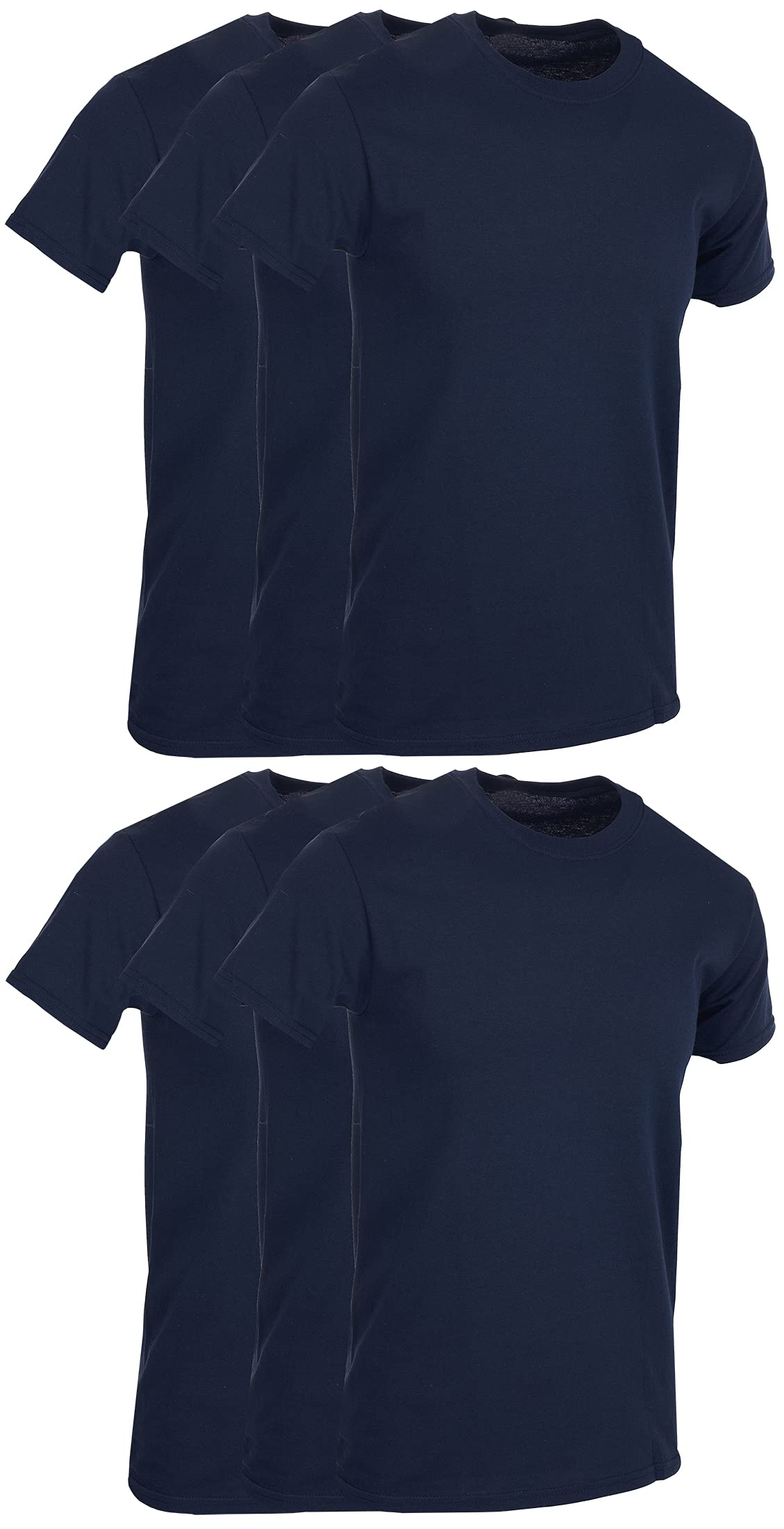 BILLIONHATS 12 Pack Men's Solid Colors Cotton T-Shirts Short Sleeve Lightweight - Picture 28 of 77