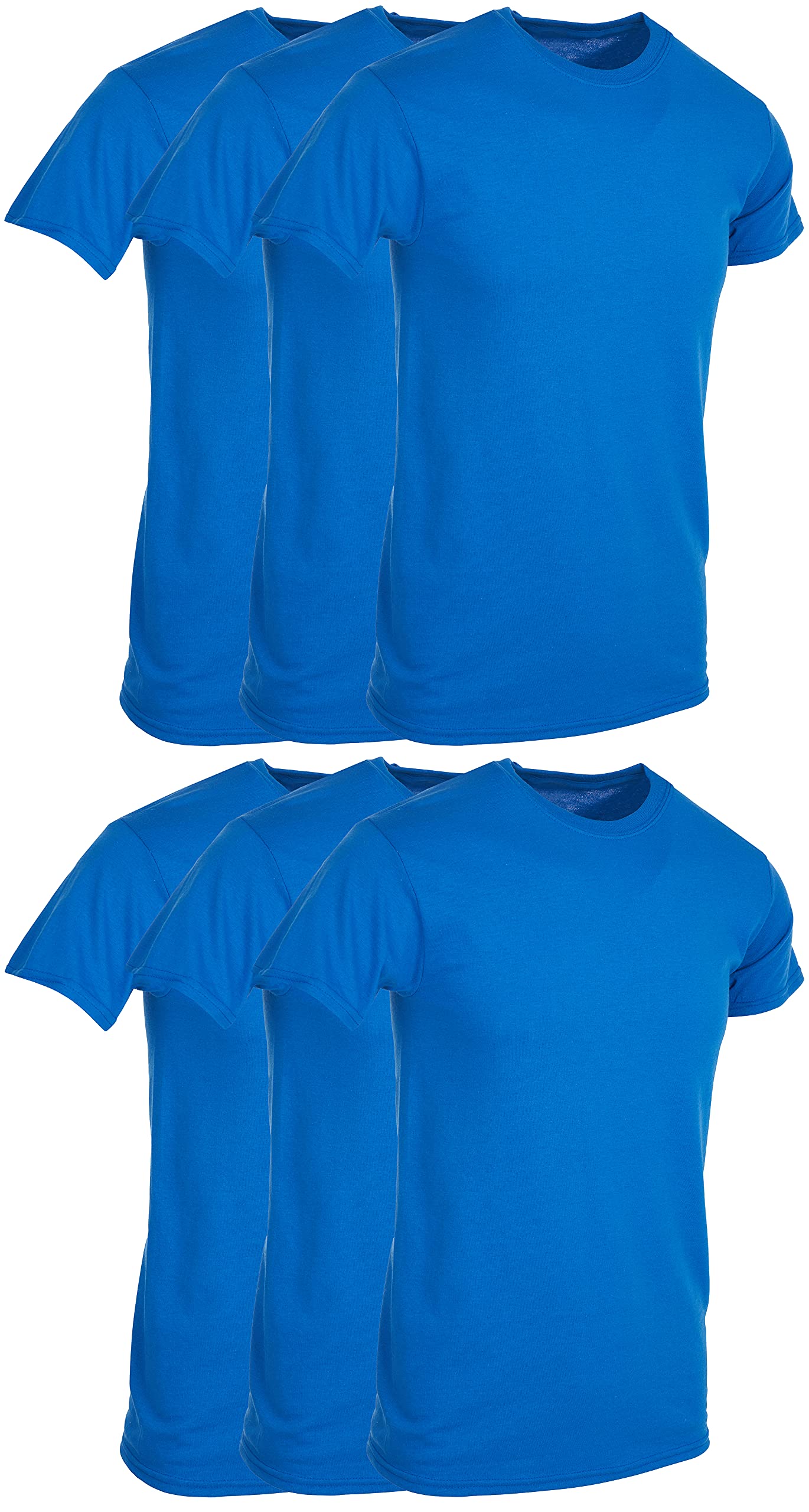 BILLIONHATS 12 Pack Men's Solid Colors Cotton T-Shirts Short Sleeve Lightweight - Picture 45 of 77