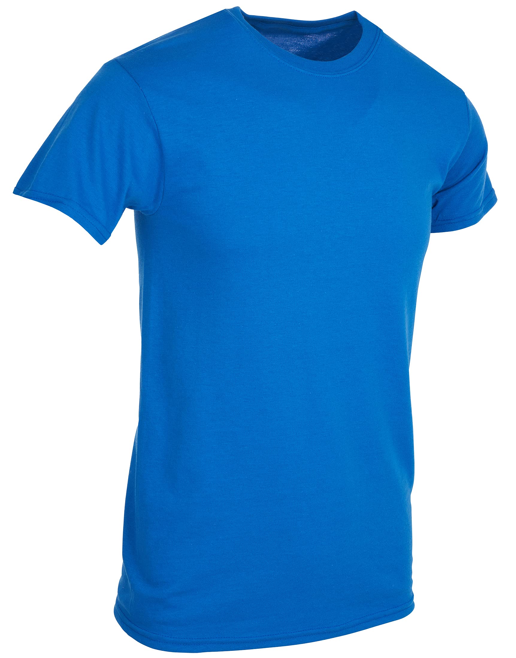 BILLIONHATS 12 Pack Men's Solid Colors Cotton T-Shirts Short Sleeve Lightweight - Picture 47 of 77