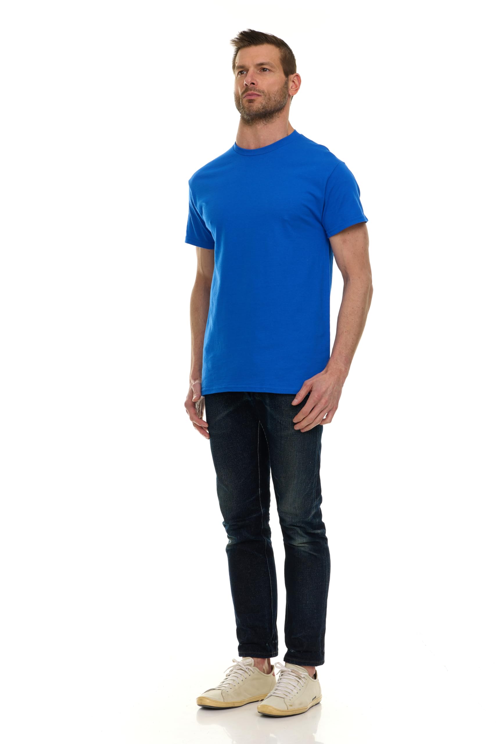 BILLIONHATS 12 Pack Men's Solid Colors Cotton T-Shirts Short Sleeve Lightweight - Picture 50 of 77