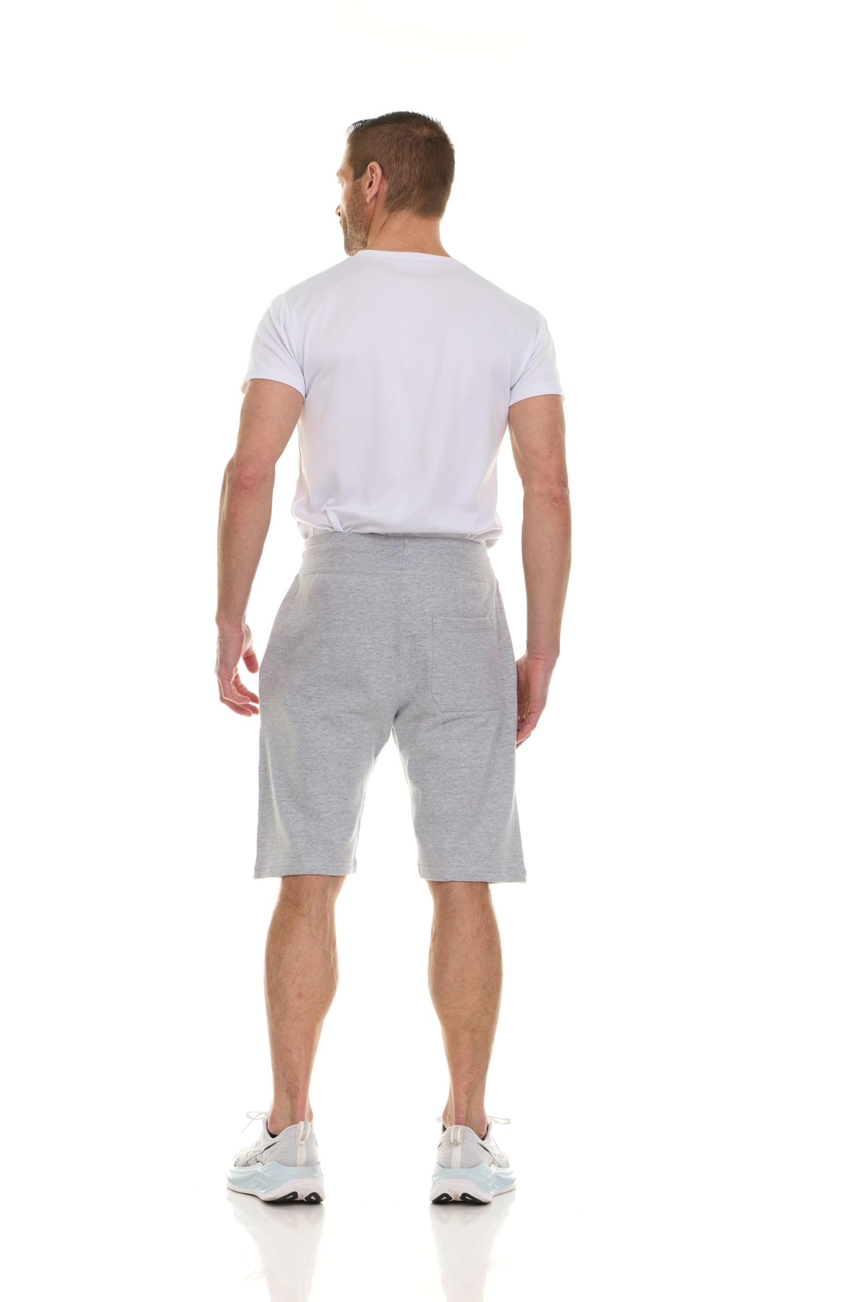 Pantalones Cortos de Algodón Polar para Hombres, 11" Informales Cómodos Salón Al Por Mayor a Granel para Donaciones - Imagen 6 de 63