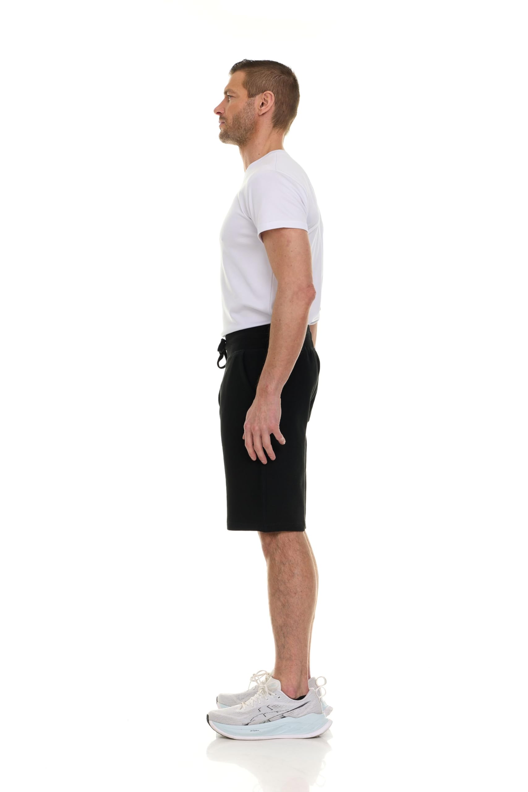 Pantalones Cortos de Algodón Polar para Hombres, 11" Informales Cómodos Salón Al Por Mayor a Granel para Donaciones - Imagen 10 de 63