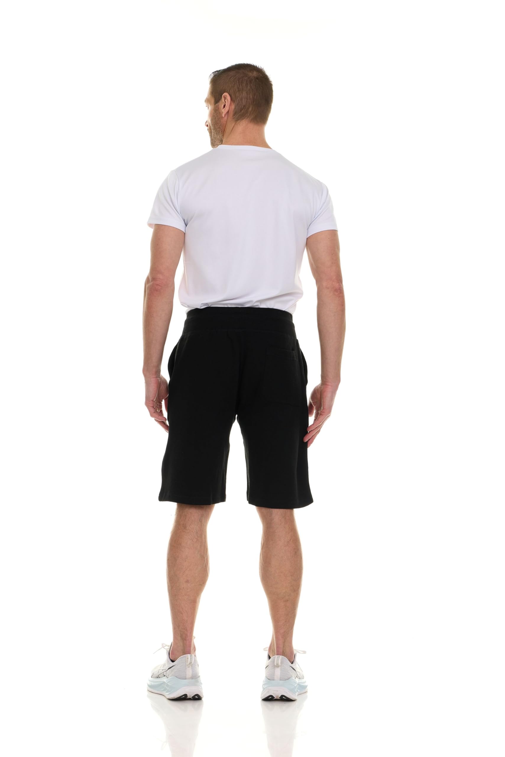 Pantalones Cortos de Algodón Polar para Hombres, 11" Informales Cómodos Salón Al Por Mayor a Granel para Donaciones - Imagen 23 de 63