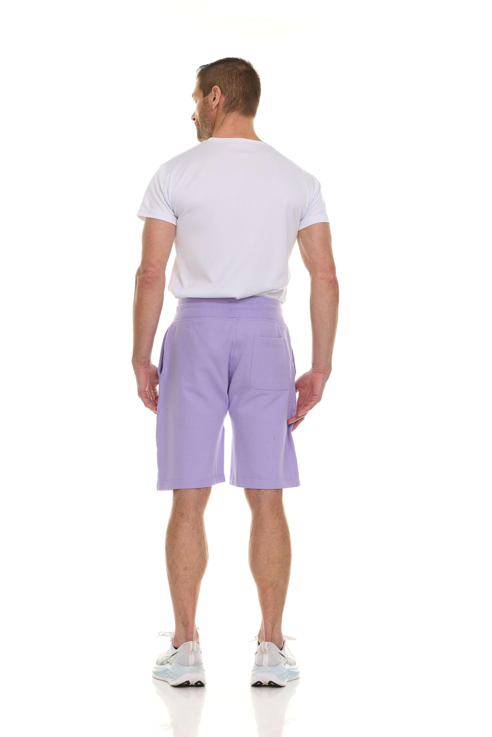 Pantalones Cortos de Algodón Polar para Hombres, 11" Informales Cómodos Salón Al Por Mayor a Granel para Donaciones - Imagen 46 de 63