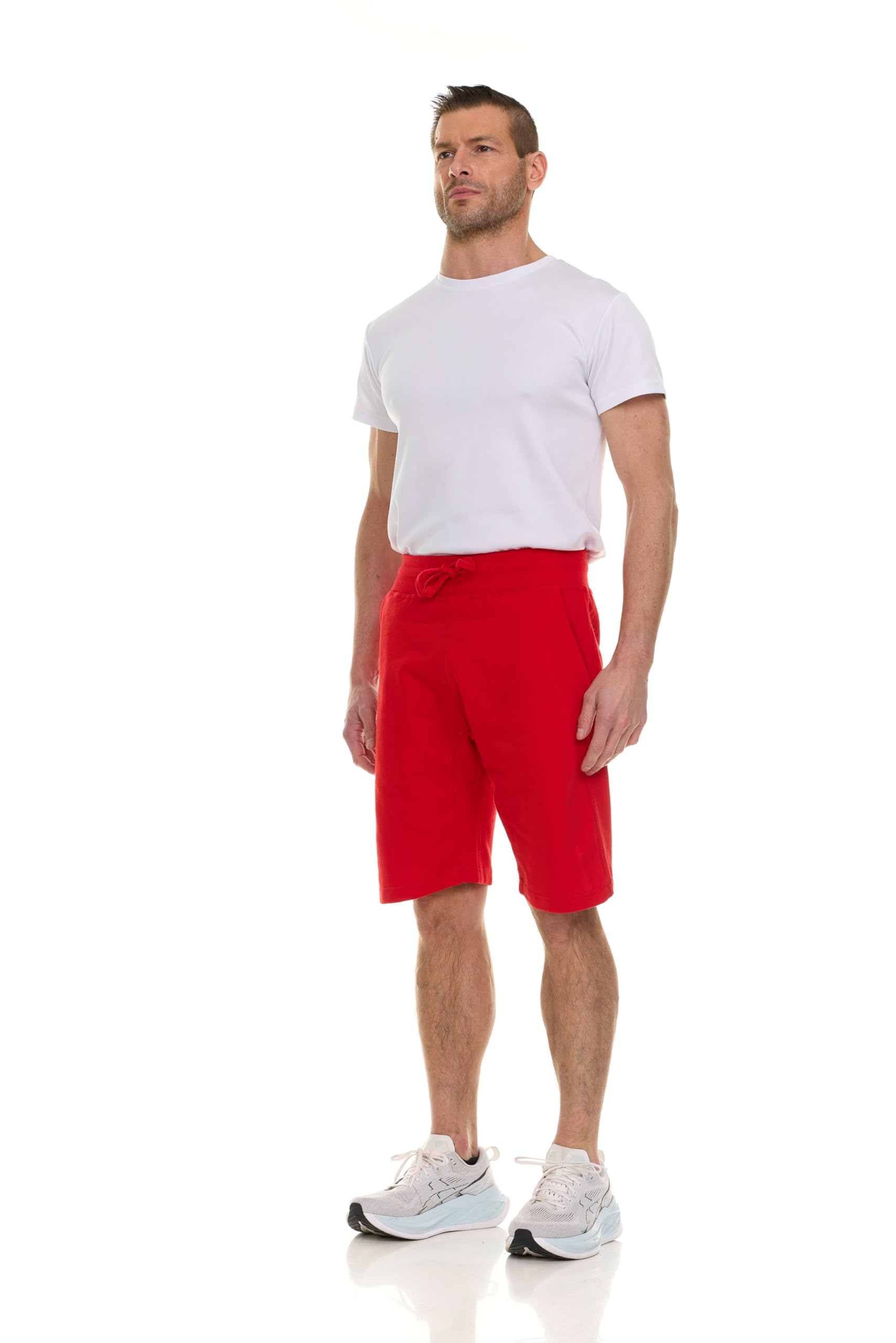 Pantalones Cortos de Algodón Polar para Hombres, 11" Informales Cómodos Salón Al Por Mayor a Granel para Donaciones - Imagen 44 de 63