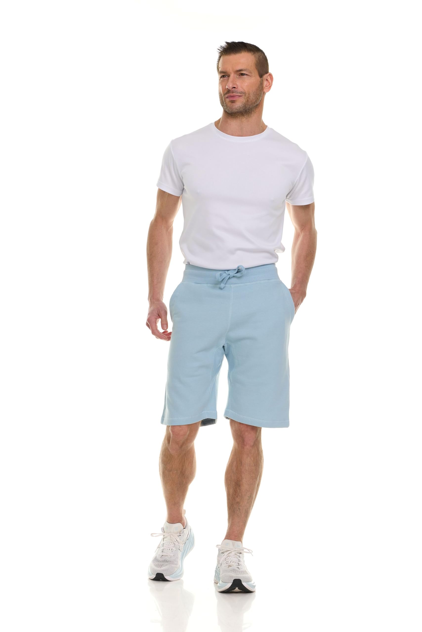 Pantalones Cortos de Algodón Polar para Hombres, 11" Informales Cómodos Salón Al Por Mayor a Granel para Donaciones - Imagen 47 de 63