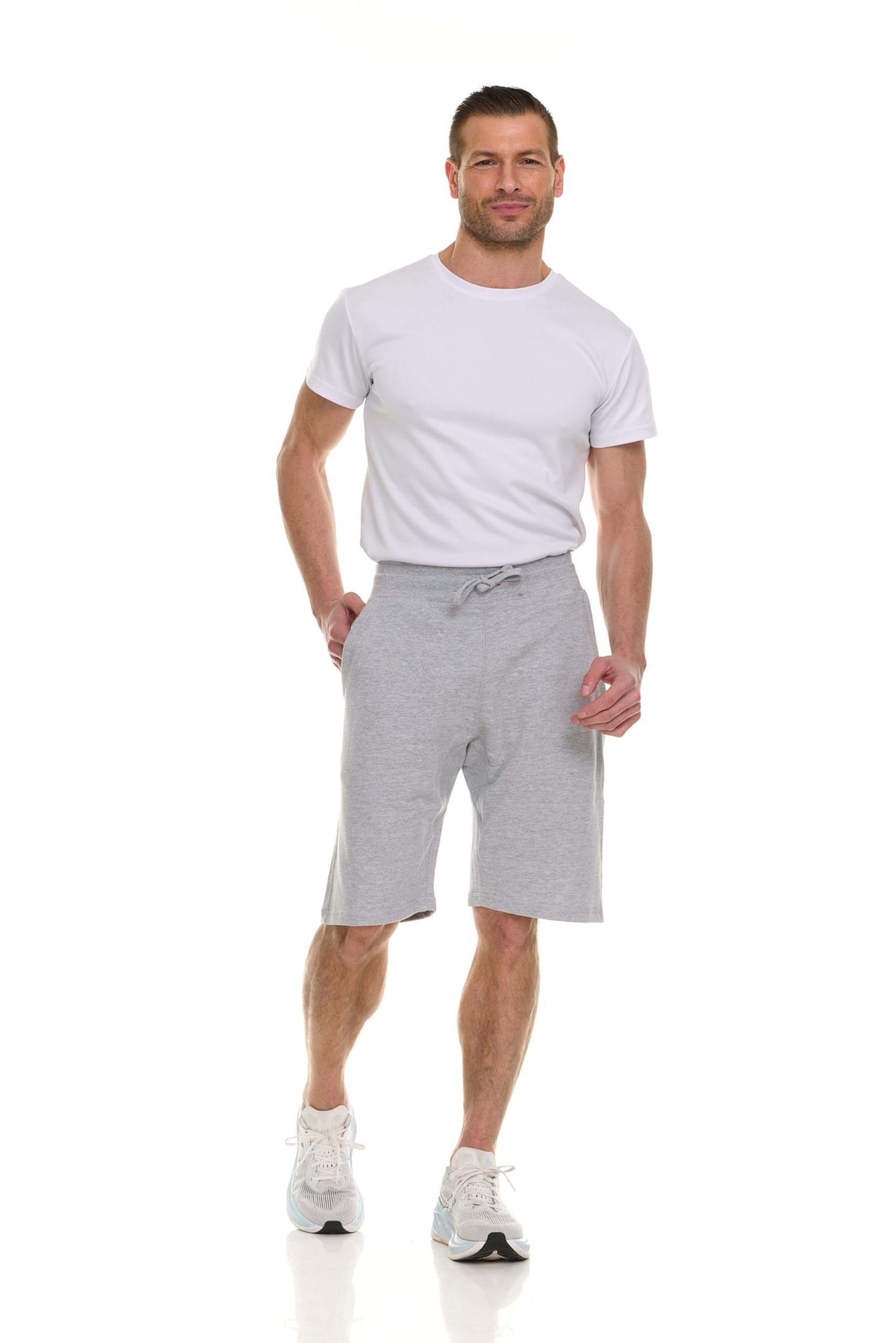 Pantalones Cortos de Algodón Polar para Hombres, 11" Informales Cómodos Salón Al Por Mayor a Granel para Donaciones - Imagen 55 de 63