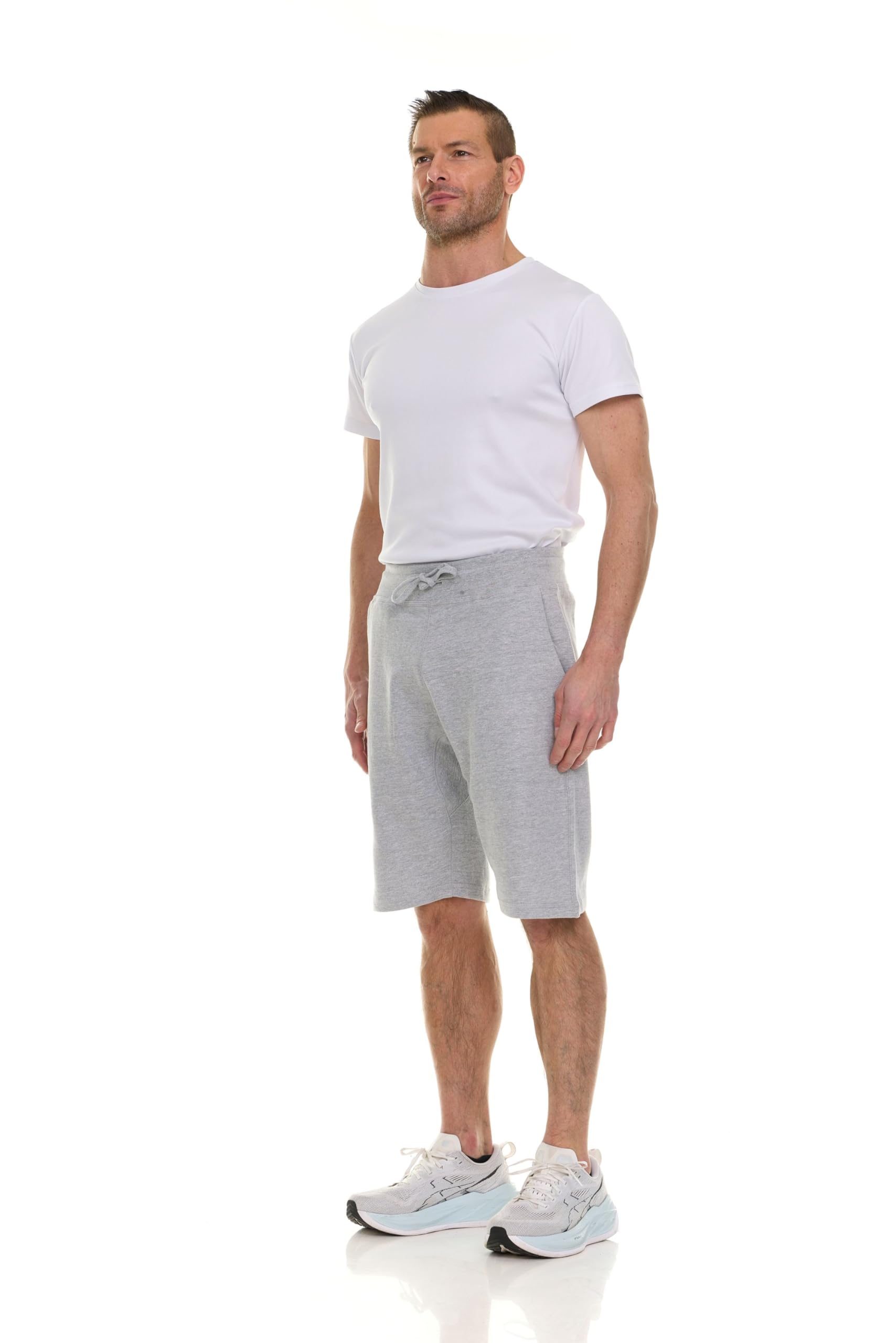 Pantalones Cortos de Algodón Polar para Hombres, 11" Informales Cómodos Salón Al Por Mayor a Granel para Donaciones - Imagen 57 de 63